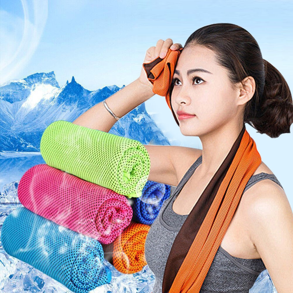 ChillWave Microfiber Sport Towel with Rapid Cooling Technology