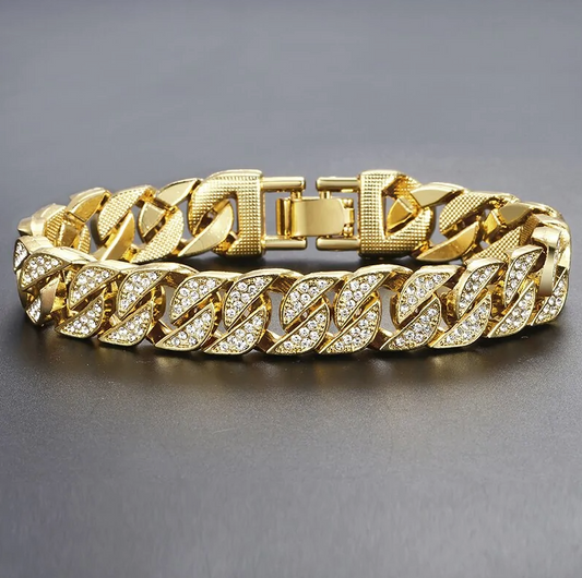Gold Cuban Chain Bracelet (Men)